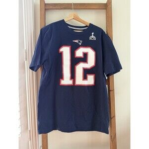 Nike NFL New England Patriots Tom Brady #12 T-Shirt Men’s Large Navy Blue